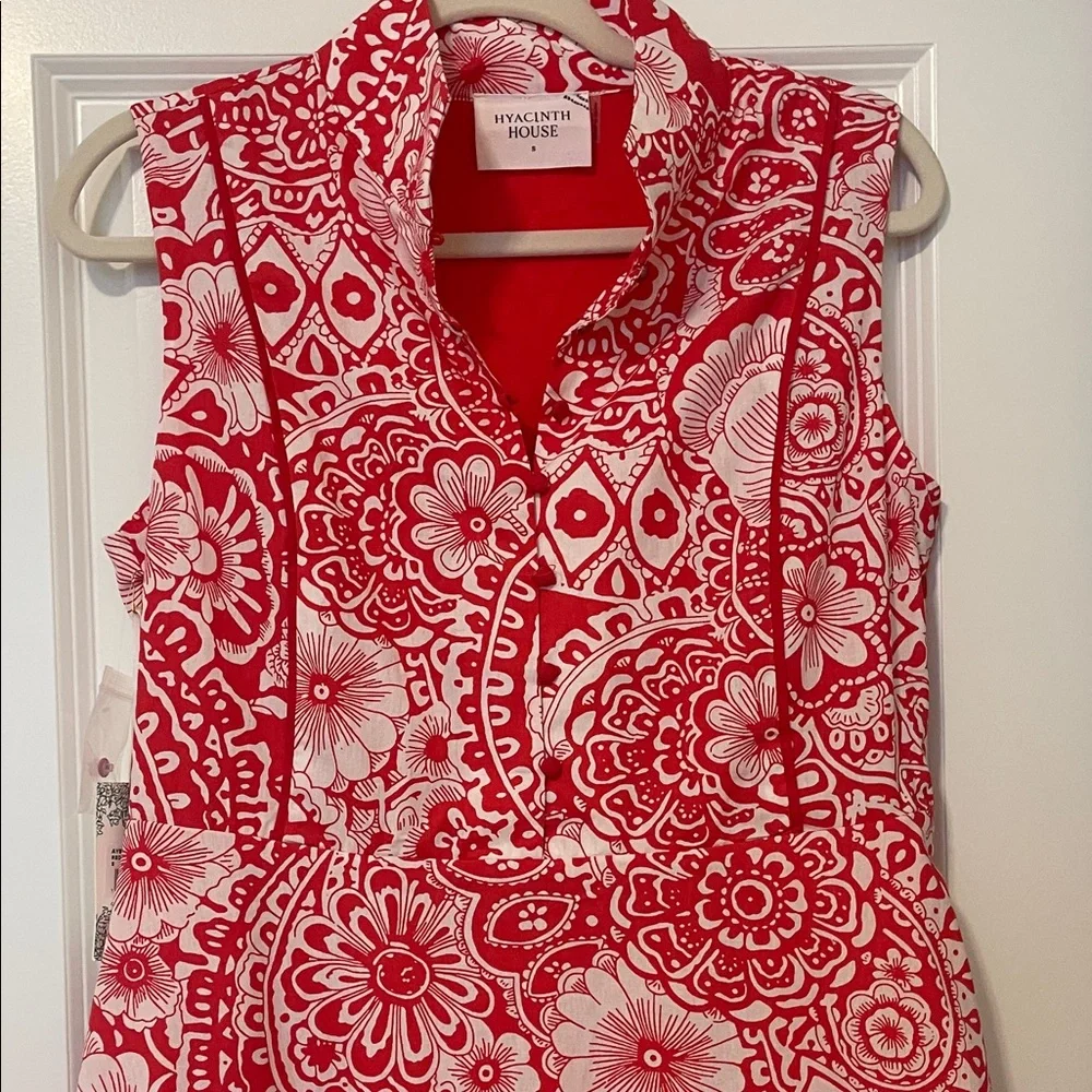 NWT! Tuckernuck/Hyacinth House and White Floral Midi Dress, Size Small - Picture 7 of 12